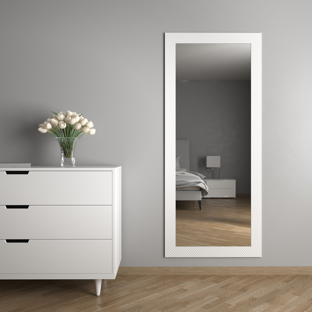 Біле дзеркало в повний зріст 176х76 Black Mirror на стіну в передпокій спальню коридор ванну кімнату