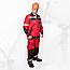 Робочий спеціальний Чоловічий Костюм для ІТП охорони праці червоний з чорним, фото 3