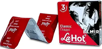 Презервативи LA HOT CLASSIC  гладкі зі змазкою 1упак/3 шт