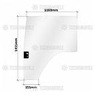 Скло дверей трактора ліве John Deere 8400/8410/8420/8520, фото 2