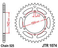 Зірка задня JT Sprockets JTR1074.44
