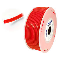 Пневмотрубка поліуретанова 8 мм Jend PU8x5 1 м, жовтогаряча пневматична трубка шланг для стисненого повітря