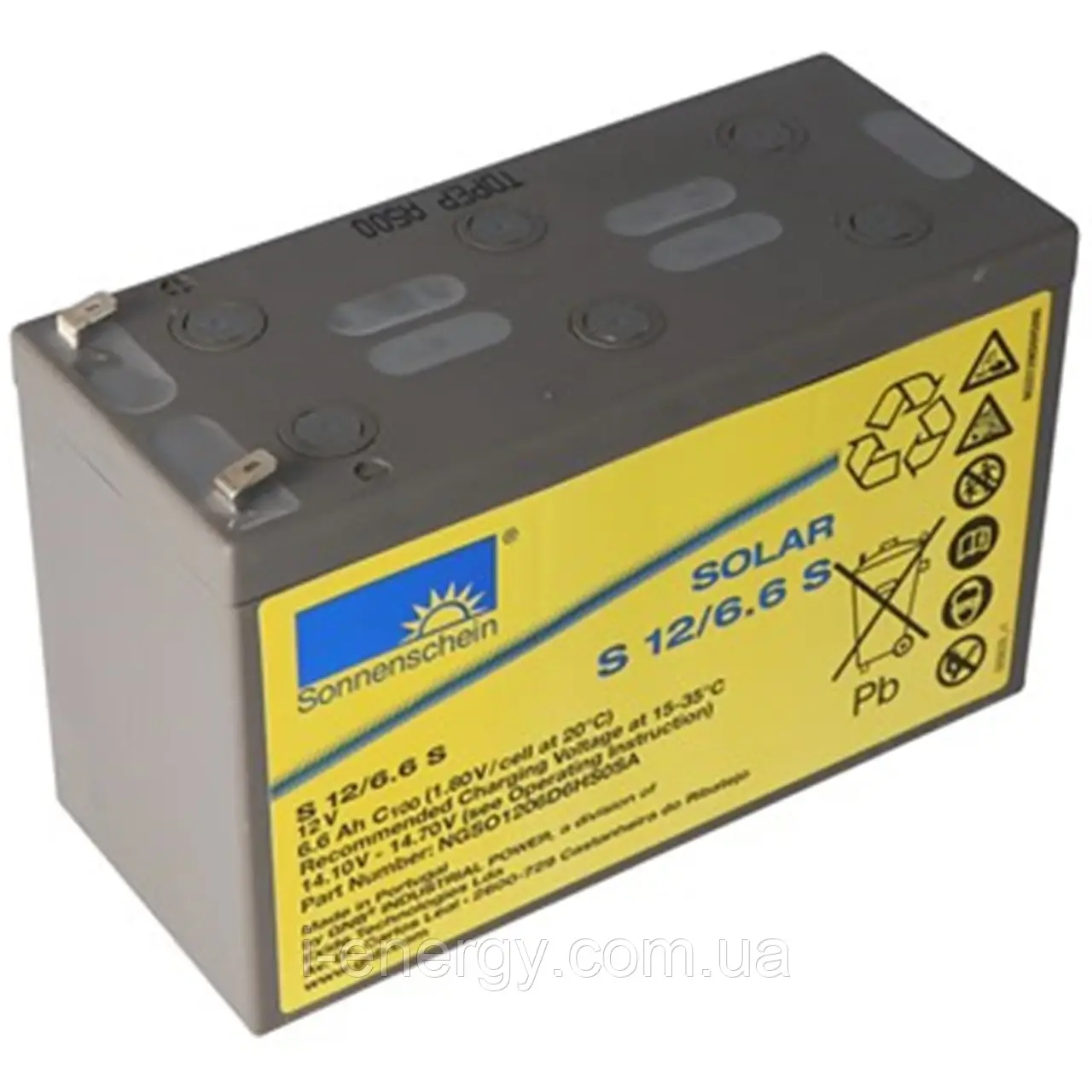 Аккумулятор Sonnenschein Solar S12/6.6 S GEL 12В 6.6Аг