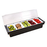 Ящик бармена на 5 лікків (секції), барний контейнер з п'ятьма відділами для фруктів, фото 2