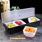 Ящик бармена на 6 лікків (секції), барний контейнер з 6 відділами для фруктів, фото 7