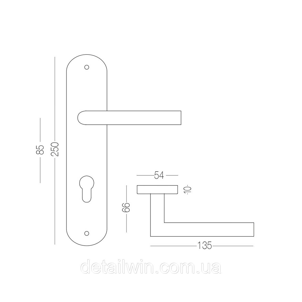 Ручка на планке для межкомнатных дверей MVM S-1108-85 SS - фото 2 - id-p1635901505