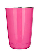 Стакан шейкер нержавеющей розового цвета 400 мл для коктейлей