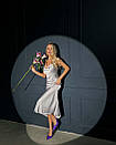 Вечірнє шовкове плаття міді на бретелях з декольте без рукавів легке (р. 42-44) 66033176Q, фото 8