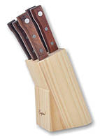 Ножі на підставці з дерев'яними ручками (набір 6 шт.)