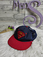 Дитяча кепка бейсболка Superman синя із червоним козирком на застібці Розмір 54-55 (7-8 років)