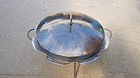 Сковорода костровая из диска бороны Ромашка с бортом 400мм