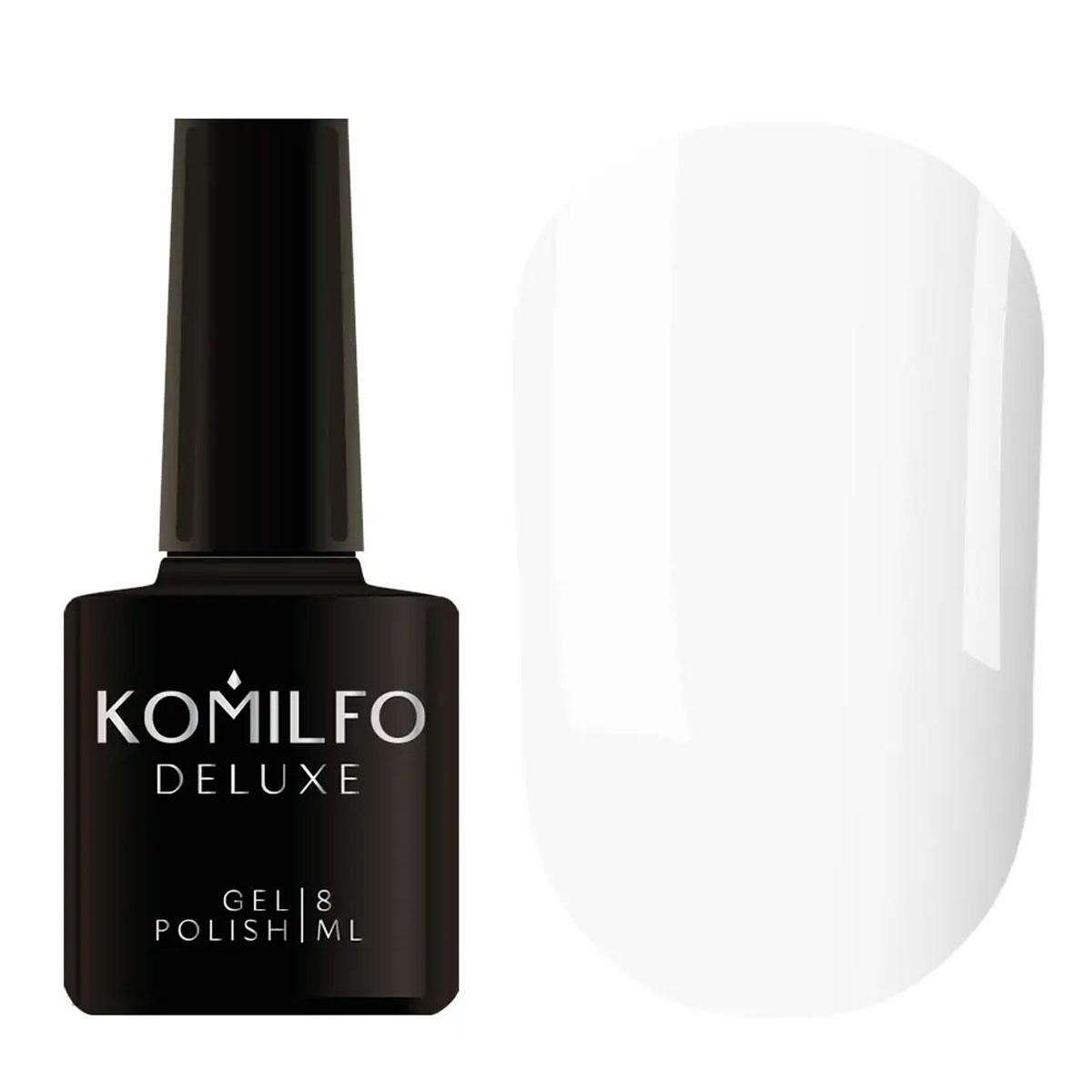 Гель-лак Komilfo Deluxe Series №D003 (білий, емаль), 8 мл