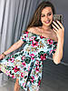 Стильне літнє мініплаття з квітами та вільною спідницею, фото 10