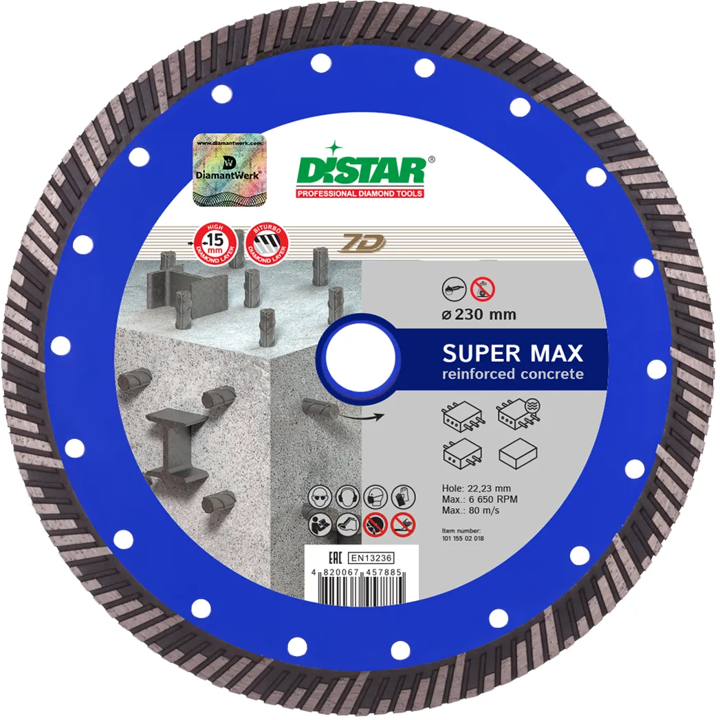 Алмазний диск Distar Turbo 232x2,6x15x2,23 Super Max