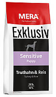 Профессиональный корм для чувствительных щенков всех пород Mera Exklusiv Sensitive Puppy Truthahn & Reis 15 кг