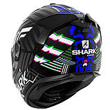 Мотошолом Shark Spartan GT E-Brake Black White, фото 3