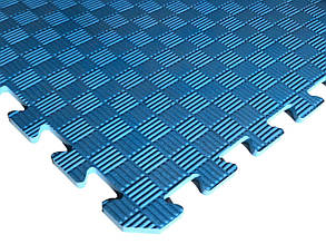 Татамі ластівчин хвіст (килимок-пазл) 1м х 1м , товщина 10 мм синій