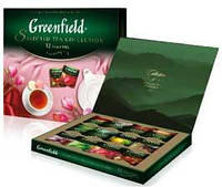 Подарунковий набір чаю Грінфілд. Асорті пакетованого чаю 12 видів по 5 пакетиків