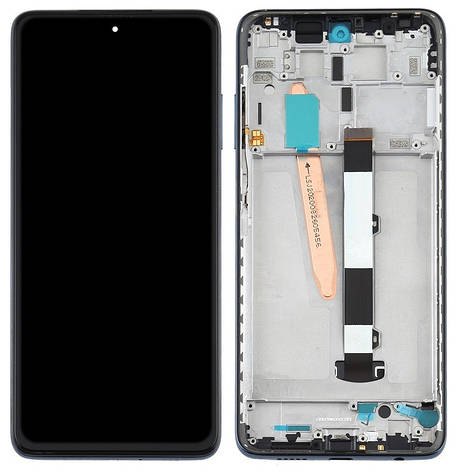 Дисплей Xiaomi Poco X3, Poco X3 Pro с тачскрином и рамкой, оригинал 100% Service Pack, Black, фото 2