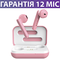 Бездротові TWS Навушники Trust Primo, рожеві, Bluetooth 5.0, з мікрофоном, твс блютуз гарнітура для телефону