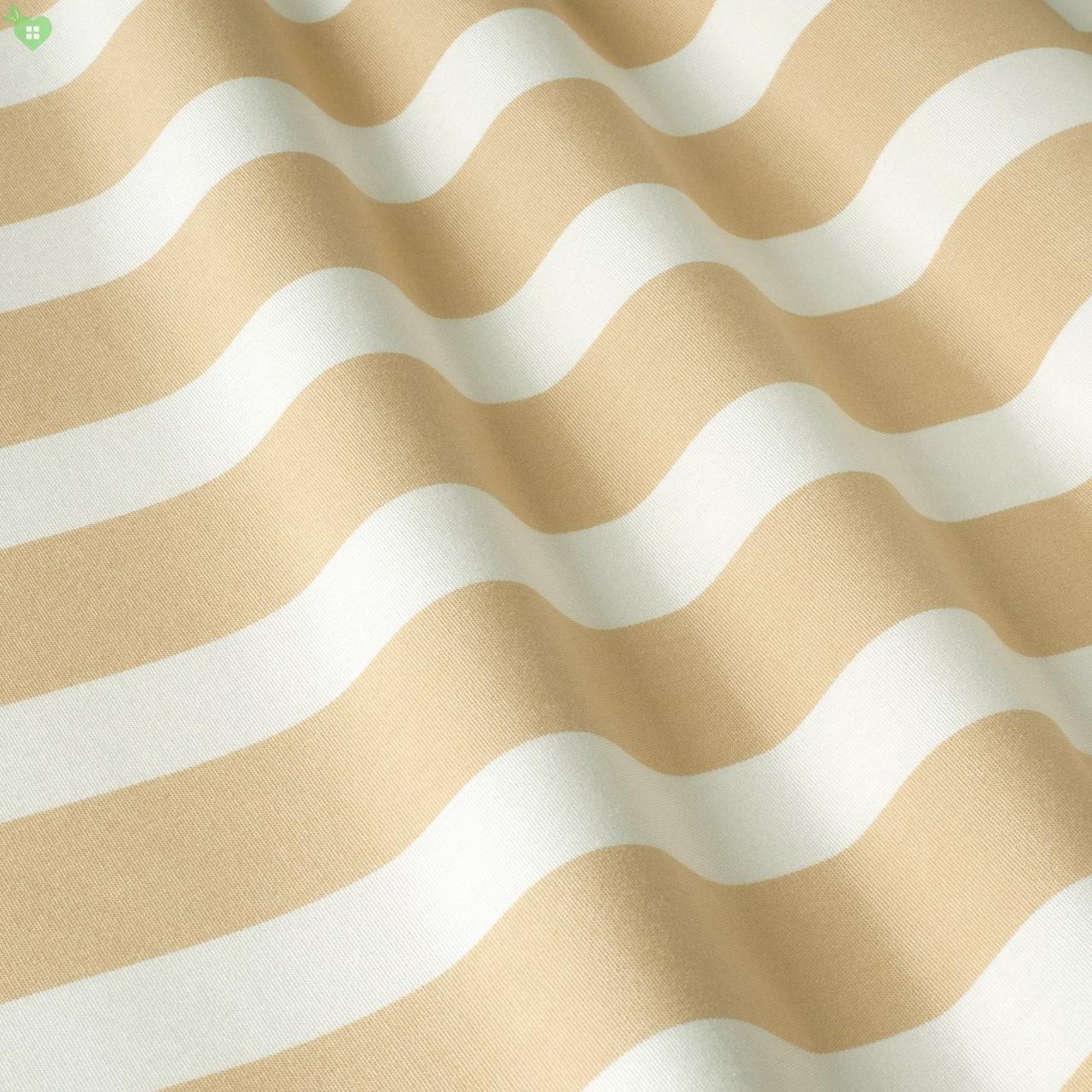 Вулична декоративна тканина в смужку пісочного та білого кольору 84329 v 2 (Outdoor), фото 1