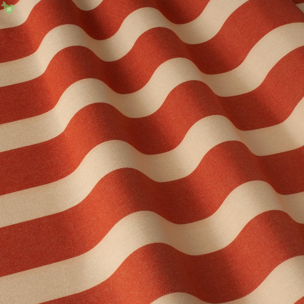 Вулична декоративна тканина в смужку кольору теракот і пісочний 84330 v 3 (Outdoor), фото 1