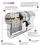 Циліндр MUL-T-LOCK CLASSIC PRO 95 мм (50х45Т) ключ-тумблер Нікель, фото 6