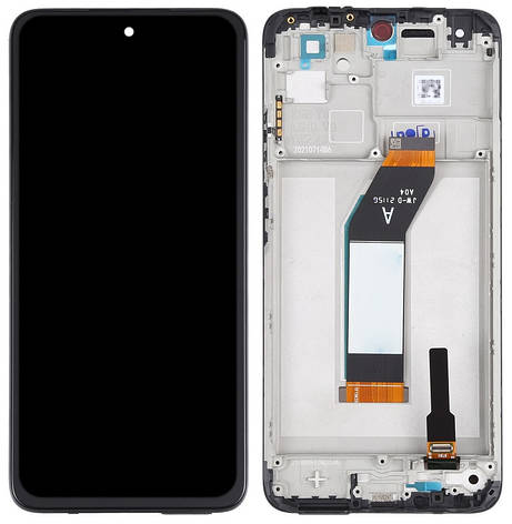 Дисплей Xiaomi Redmi 10 с тачскрином и рамкой, оригинал 100% Service Pack, Black, фото 2