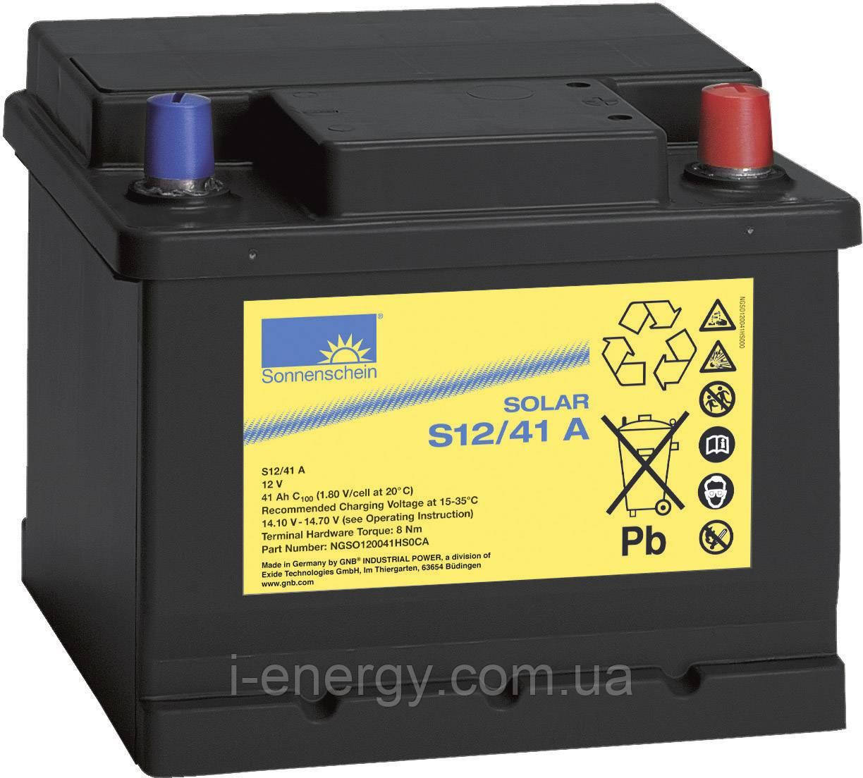 Акумулятор Sonnenschein Solar S12/41 A GEL 12В 41Аг