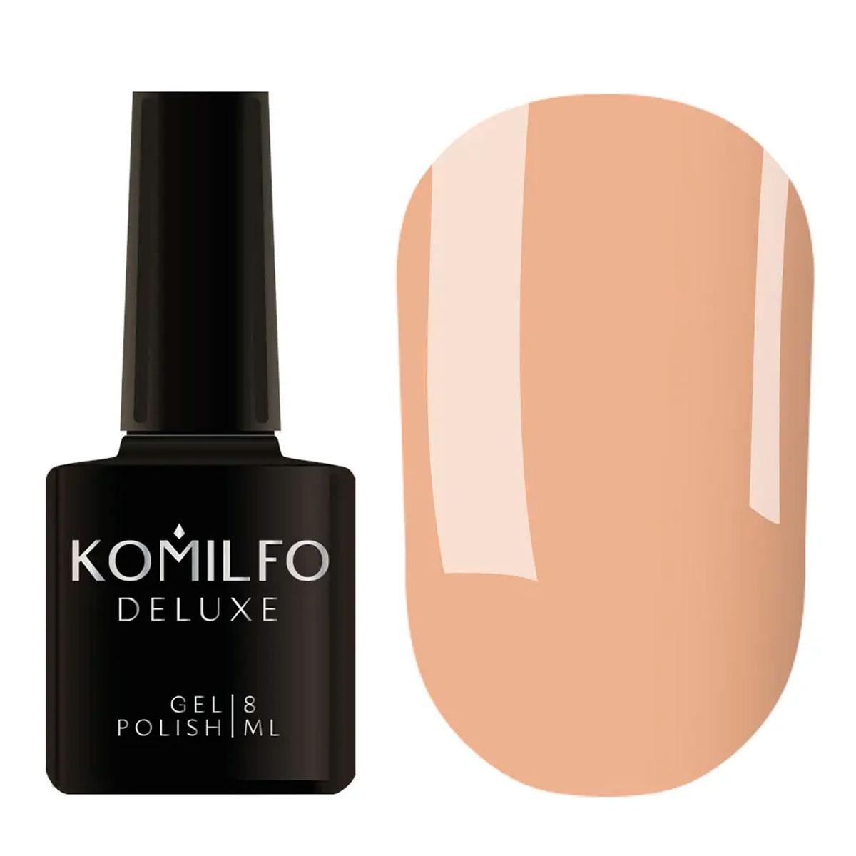 Гель-лак Komilfo Deluxe Series №D012 (темно-нюдовий, емаль), 8 мл