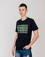 Мужская спортивная футболка New Balance, черного цвета