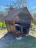 Дерев'яна альтанка, розбірна (на 8 людей) "Престиж", фото 6