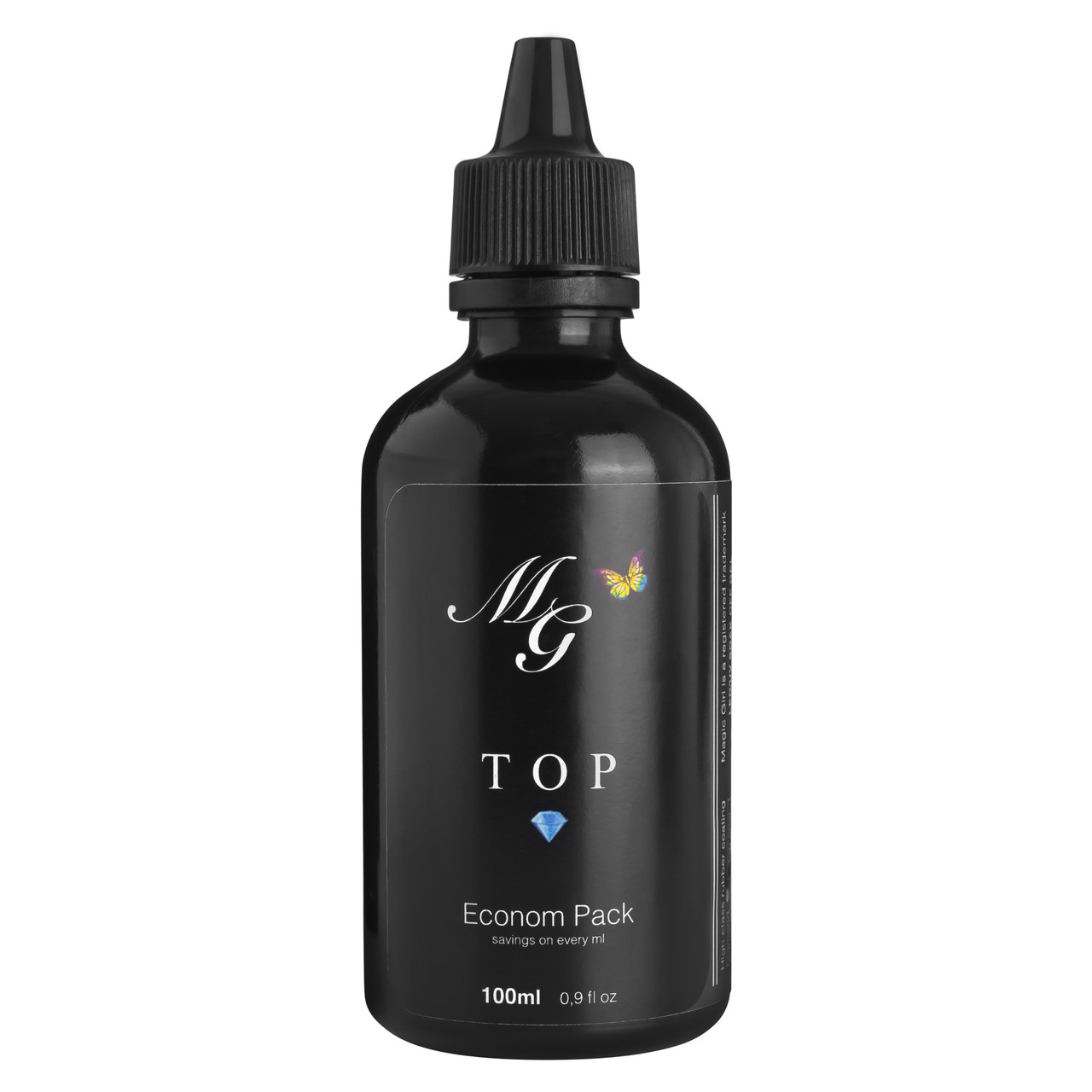 Топ для гель лаку Magic Girl Diamond Rubber без липкого шару і УФ фільтрів 100мл, фото 1