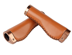 Ручки на кермо для велосипеда в стилі ретро гріпси на кермо велосипеда шкіряні коричневі