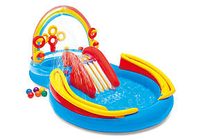 Дитячий надувний ігровий центр з басейном гіркою фонтаном Інтекс 57453 NP 297х193х135 см, 428 л