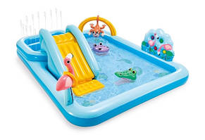 Дитячий надувний ігровий центр з басейном та гіркою Інтекс 57161 NP 257х216х84 см 493 л