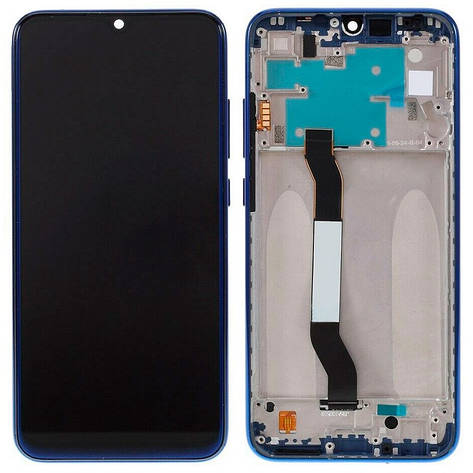 Дисплей Xiaomi Redmi Note 8 с тачскрином и рамкой, оригинал 100% Service Pack, Blue, фото 2