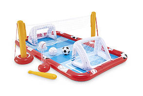 Дитячий надувний ігровий центр з басейном та гіркою Інтекс 57147 325х267х102 см, 470л