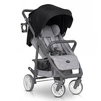 Прогулянкова коляска для дитини від 6 місяців Euro-Cart Flex, з аксесуарами, 87х52,5х109 см., чорна