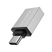Перехідник BOROFONE BV3 Type-c OTG Adapter Silver