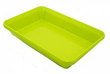 Блюдо для викладання продуктів із меламіну, 30×19.5×5.5 см, зелене