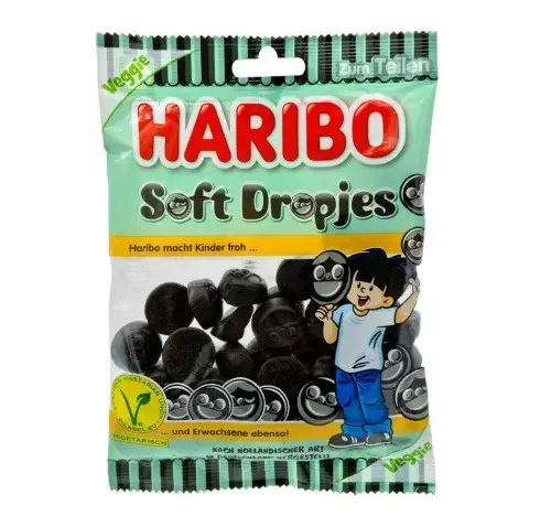 Лакричные Желейки Haribo Soft Dropjes 175g