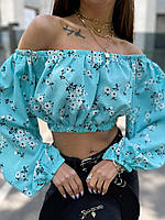 Блуза жіноча літня в квіточку новинка 2022