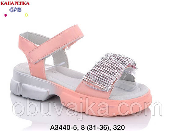 Літнє взуття оптом Босоніжки для дівчинки від виробника GFB — Канарейка (ррр 31-36), фото 2