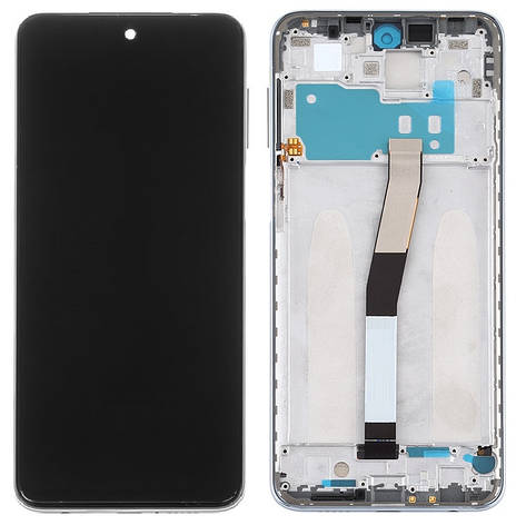 Дисплей Xiaomi Redmi Note 9 Pro, Note 9S с тачскрином и рамкой, оригинал 100% Service Pack, White, фото 2