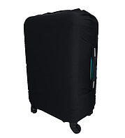 Чехол стрейчевый для большого чемодана черный Накидка эластичная для чемодана из микродайвинга, размер L