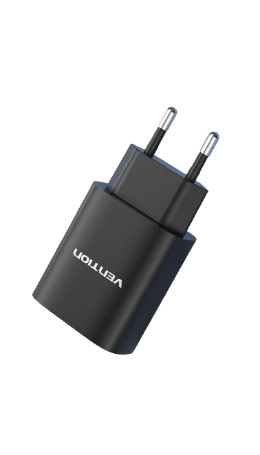 Мережевий зарядний пристрій Vention PD 20 W Type-C швидке заряджання Black (FADBO-EU)