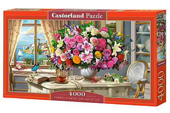 Пазли 4000 елементів "річні квіти і чашка чаю" C~400263 menu Castorland