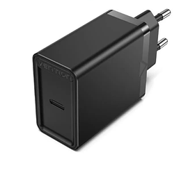 Мережевий зарядний пристрій Vention PD 30 W Type-C швидке заряджання Black (FAIBO-EU)