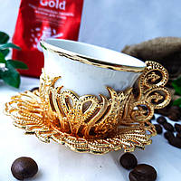 Турецька чашка для подавання кави Демітас 50 мл Золотистий